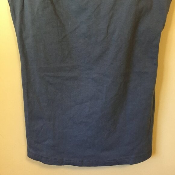 Lake Blue Cotton Athletic Tank Top With Adjustable Straps + Built In Support - Picture 4 of 15